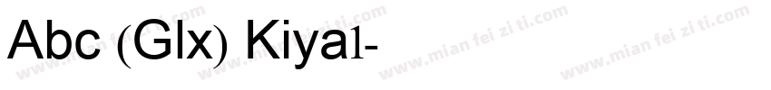 Abc (Glx) Kiya1字体转换